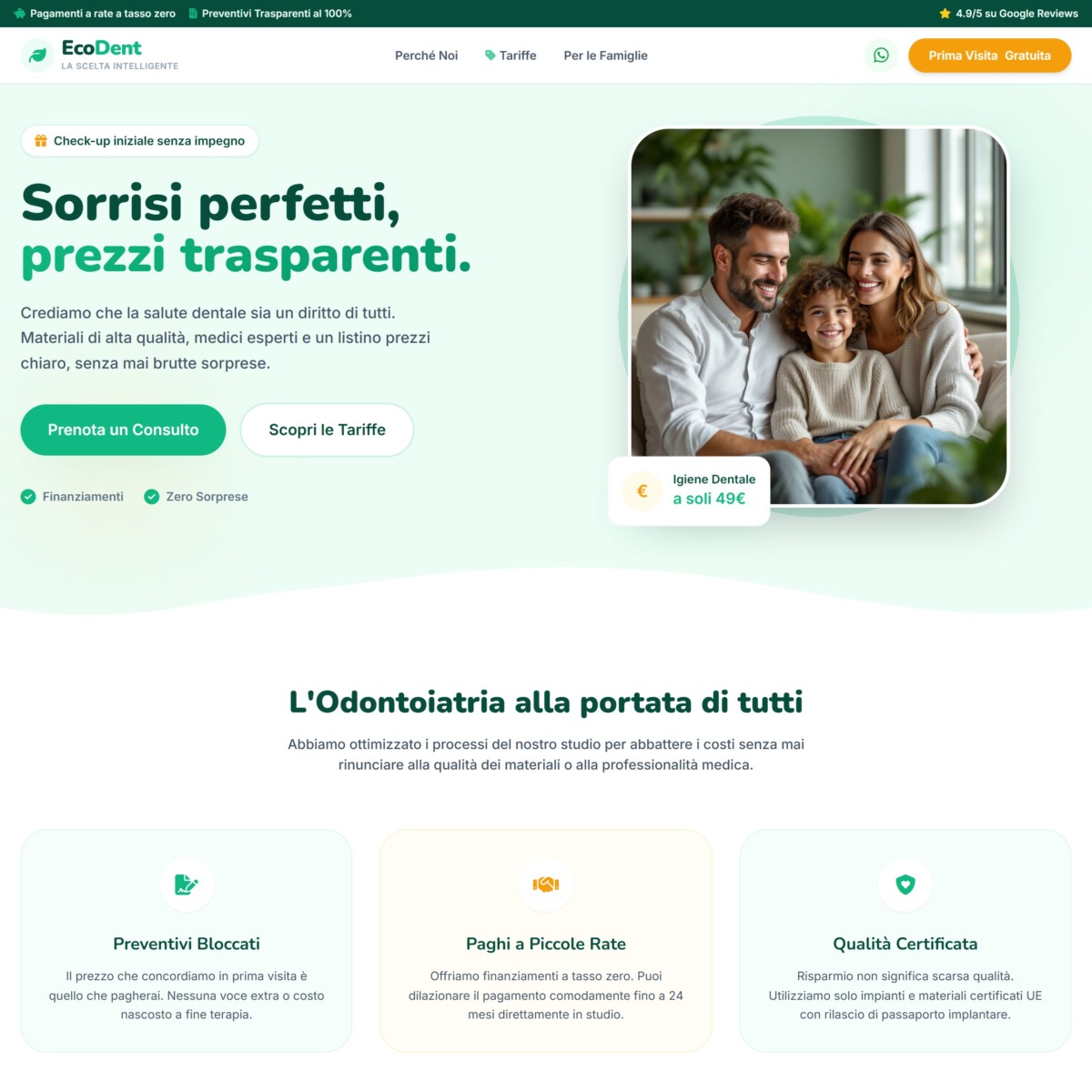 Template DentiWeb EcoDent Studio
